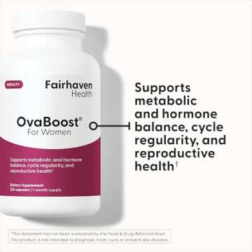 Fairhaven Health Ovaboost Fertility Supplements for Women | Conception for her Vitamins | Womens Ovulation & Egg Quality | Myo-Inositol, Folate & CoQ10 | Natural Fertility Support | 120 Capsules