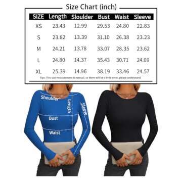 AUTOMET Long Sleeve Shirts for Women Ribbed Knit Fall Tops Casual Basic Fitted T Tshirts Tight Underscrub Slim Cotton Tee 2024 Trendy Teen Outfits Fashion Cute Clothes Undershirt Beige XS