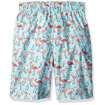 Kanu Surf Boys Line Up Quick Dry UPF 50+ Beach Swim Trunk, Key West Aqua, 8