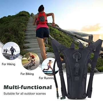 Hydration Pack Backpack with 3L Bladder, Tactical Water Bag for Hiking, Biking, Running, Walking and Climbing