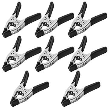 Online Best Service Lot of 8-6" inch Spring Clamp Large Super Heavy Duty Spring Metal Black - 3 inch Jaw opening