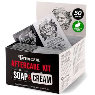 Brightening Tattoo Aftercare Kit Bundle with Cream & Soap