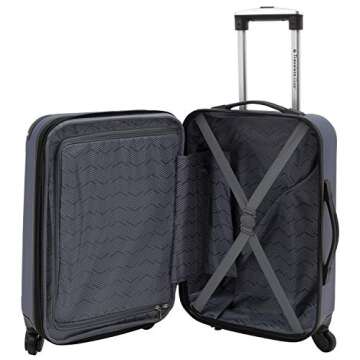 Travelers Club Chicago Hardside Expandable Spinner Luggage, Navy Blue, 3 Piece Set