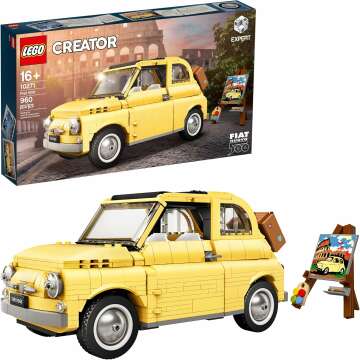 LEGO Creator Expert Fiat 500 10271 Toy Car Building Set for Adults and Fans of Model Kits Sets Idea (960 Pieces)