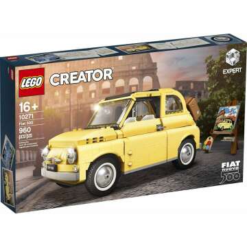 LEGO Creator Expert Fiat 500 10271 Toy Car Building Set for Adults and Fans of Model Kits Sets Idea (960 Pieces)