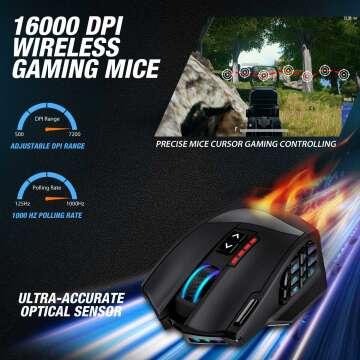 UtechSmart Venus Pro RGB Gaming Mouse 16K DPI