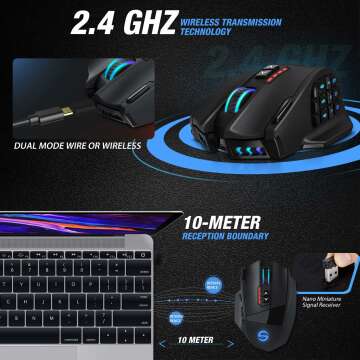 UtechSmart Venus Pro RGB Gaming Mouse 16K DPI