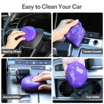 PULIDIKI Car Cleaning Gel Cleaning Putty Car Interior Cleaner Car Detailing Kit Car Cleaning Slime Car Cleaning Supplies Car Accessories Gifts Purple