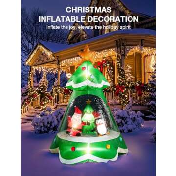 7FT Christmas Inflatable Tree with LED Lights