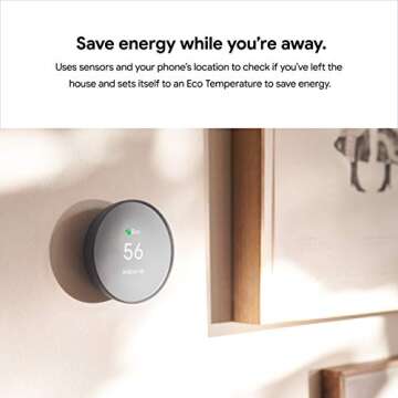 Google Nest Thermostat - Smart Wifi Control - Charcoal