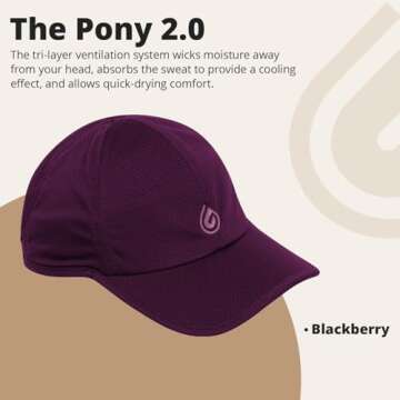 Gymwrap Pony 2.0 Adjustable Sweat-Wicking Cap