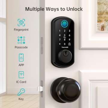 WiFi Smart Door Lock Set: Hornbill Keyless Entry Door Lock Deadbolt with Handle Set