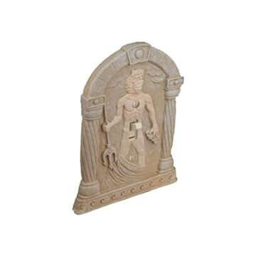 BELLA HAUS DESIGN Poseidon God of The Sea 3D Sculpted Light Switch Cover - Polyresin Single Toggle Wall Switch Plate Cover- Statue of Greek God Poseidon Wall Home Greek Mythology Art Decor (Poseidon)