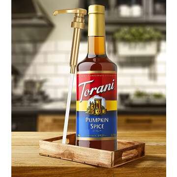 Torani Pumpkin Spice Syrup for Coffee - 25.4 Ounces with Pump