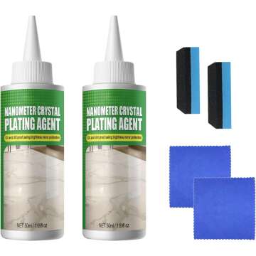 Marble Nano Crystal-Plating Agent, Nano Stone Crystal Plating Agen, Stone Crystal Plating Agent, Nano Crystal Plating Agent for Kitchen, Plastic Crystal Plating Agent (2Pcs,50ml)