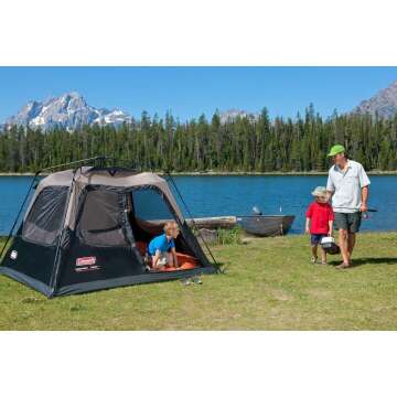 Instant Setup Coleman Tent for 4-10 People - Camping Essentials