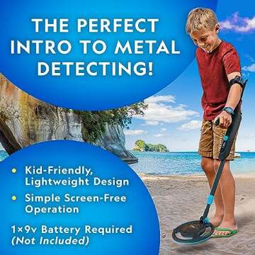 National Geographic Kids Metal Detector Kit - Waterproof & Lightweight