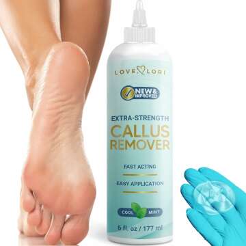 Extra Strength Callus Remover for Feet - Callus Remover Gel Foot Scrubber for Dead Skin - Professional Pedicure Foot Spa Essential, 6oz