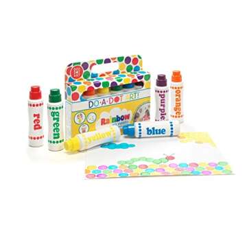 Do A Dot Art! Markers 6-Pack Rainbow Washable Paint Markers, The Original Dot Marker, Activity Craft Coloring Supplies for Kids and Toddlers