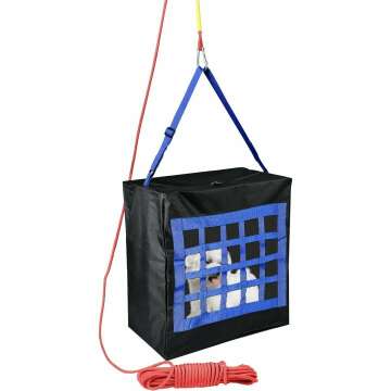 ISOP Fire Evacuation Device for Pets up to 55 Pounds - Compact Safety Equipment - Rope 50 Feet Incl. - Emergency Survival Kit for Animals (Medium 19"x18"x10")