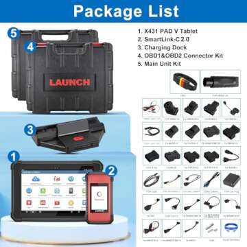 LAUNCH X431 PAD V Elite ECU Online Programming & Coding Scan Tool,Topology Map,Full System Diagnostic Scanner,Full Bi-Directional Control & 60+ Reset Functions,Heavy Duty Truck,CAN FD,2 Yrs Update