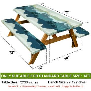 Picnic Table & Bench Covers for Camping Essentials