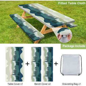 Picnic Table & Bench Covers for Camping Essentials