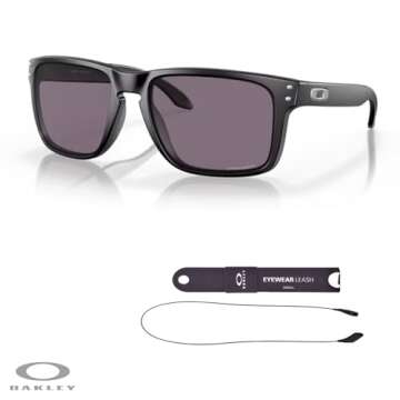 Oakley OO9417 Holbrook XL Matte Black/Prizm Grey Sunglasses + Accessory Bundle