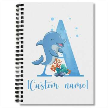 Personalized Dolphin Spiral Notebook for All Ages - Ideal Christmas Gift