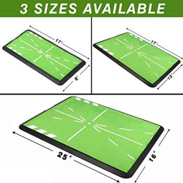 CHAMPKEY Heavy-Duty Golf Hitting Mat - Swing Path Feedback Golf Practice Mat - Ideal for Indoor and Outdoor Training