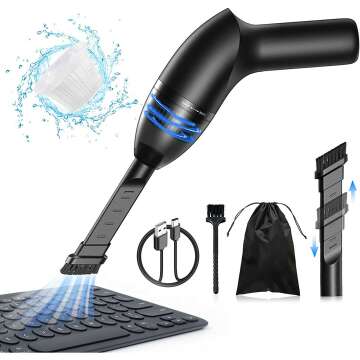 Mini Keyboard Vacuum Cleaner for Easy Desk Cleaning