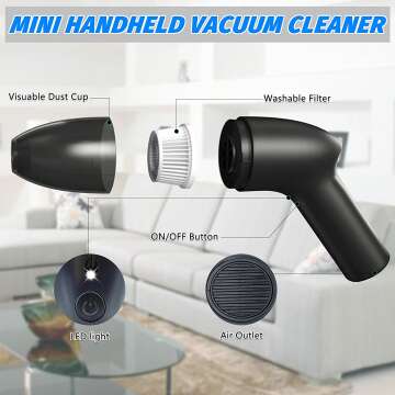 Mini Keyboard Vacuum Cleaner for Easy Desk Cleaning