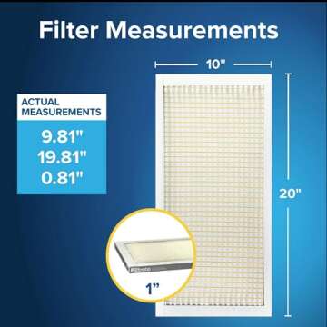 Filtrete 10x20x1 MERV 5 AC Air Filter - 6-Pack for Cleaner Air