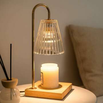 Electric Candle Lamp Warmer for Home, Dimmable Wax Melt Decor