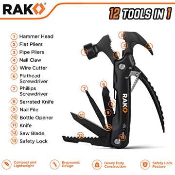 RAK Hammer Multitool - Unique Gifts for Men Who Have Everything