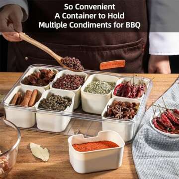 Snackle Box Charcuterie Container, Divided Serving Tray with Lid and Handle, Portable Snack Platters for Fruit, Nuts, Candy, Entertaining, Party, Picnic