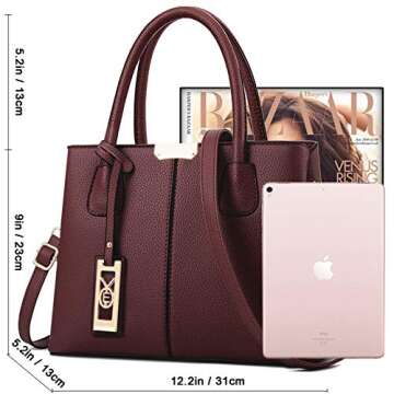 COCIFER Purses and Handbags for Women Shoulder Tote Bags Satchel Top Handle Bag