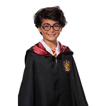 Disguise Harry Potter Glasses for Kids, Official Hogwarts Wizarding World Round Costume Eyeglasses Accessory,Black