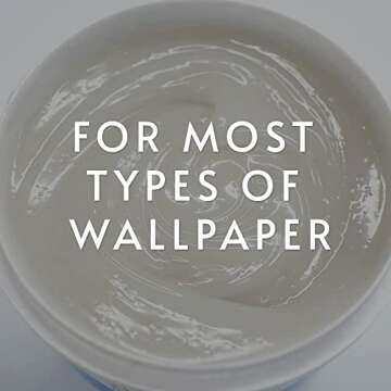 Roman PRO-880 Wallpaper Adhesive & Paste for Any Wallcovering - Ultra Clear Strippable, 1 Gallon(330 sq. ft)