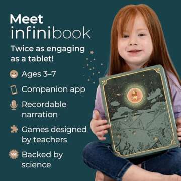 Cali's Books Winnie The Pooh infinibook Starter Pack - Interactive Story Reader with Recordable Narration and Educational Games | USB-C Rechargeable | Kids Ages 3-7