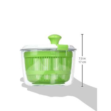 Cuisinart Salad Spinner- Wash, Spin & Dry Salad Greens, Fruits & Vegetables, 3qt, CTG-00-SSAS