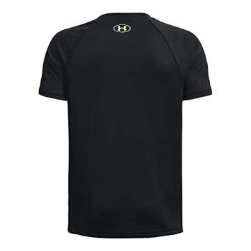 Under Armour Boys Tech Big Logo Short Sleeve T-Shirt - Black/Lime Surge