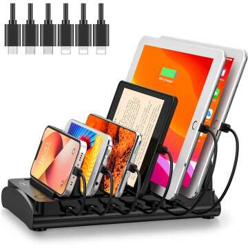 Bototek 60W 6-Port Charging Station for All Devices