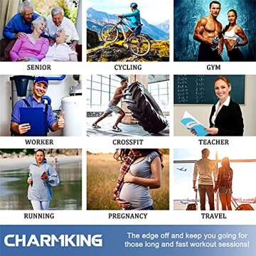 CHARMKING Compression Socks - 15-20 mmHg Athletic Support