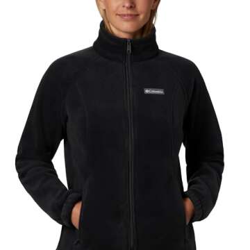 Columbia Women's Benton Springs Full Zip, Black, Medium