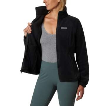 Columbia Women's Benton Springs Full Zip, Black, Medium