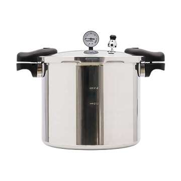 23 Quart Pressure Cooker Pressure Canner with Gauge Explosion Proof Safety Valve