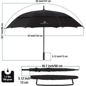 Procella 62 Inch Golf Umbrella