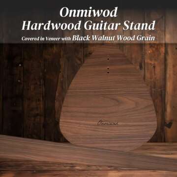 Onmiwod Guitar Stand, Wood Guitar Stands for Acoustic Guitar, Wooden Guitar Stand Floor, Handing Guitar Stand for Electric Guitar, Acoustic, Banjo, Bass, Ukulele, Gift for Guitar Player Men Boy