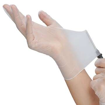 MEDPRAYER Vinyl Exam Gloves - Disposable Latex & Powder Free Gloves